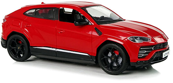 RC Car LEAN Toys 9732 Auto R/C 1:24 Lamborghini Urus 2.4 GHz with Lights, Red.