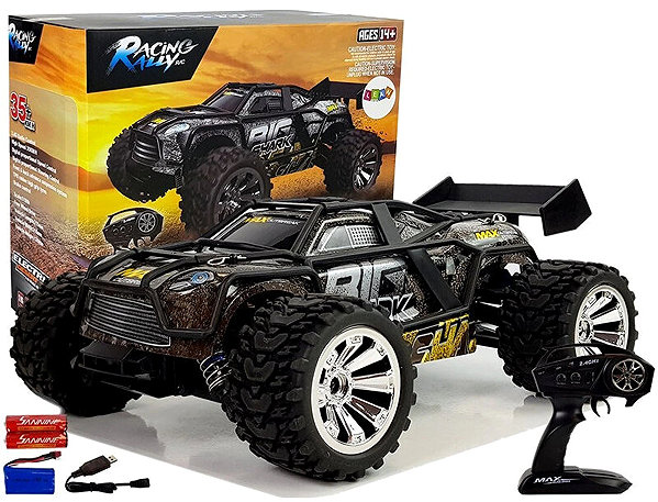 RC Car LEAN Toys 9035 Remote Control R/C Car 1:18 MaxRacing 35 km/h, Brown .