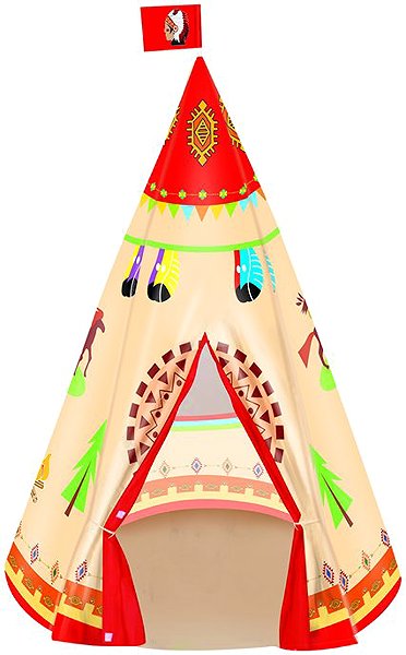 Tent for Children LEAN Toys 15246 Indian Teepee Tent for children 160 × 105 cm, cream ...