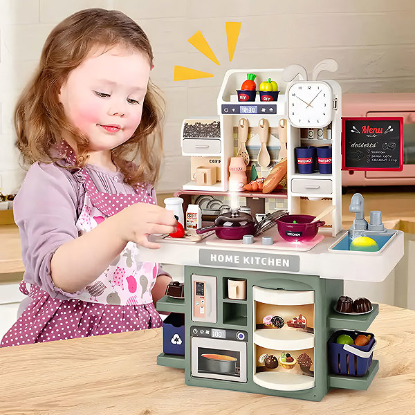 MultiStore 42T-3 play kitchen with sounds, LED lights and a steam generator, 35 accessories.