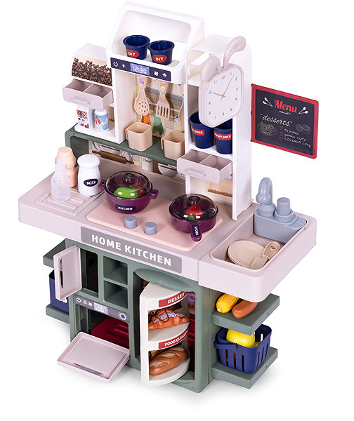 MultiStore 42T-3 play kitchen with sounds, LED lights and a steam generator, 35 accessories.
