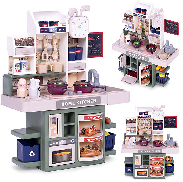 MultiStore 42T-3 play kitchen with sounds, LED lights and a steam generator, 35 accessories.