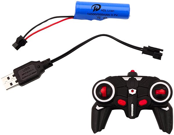 RC Car LEAN Toys 18565 RC Car 1:18 Drift 360 with Lights and Sounds, Red.