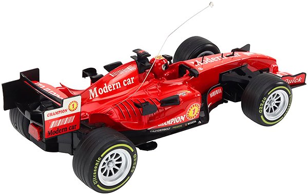 RC Car LEAN Toys 18603 RC Racing Car 1:12 with Lights and Sounds, Red.