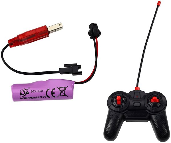 RC Car LEAN Toys 18603 RC Racing Car 1:12 with Lights and Sounds, Red.