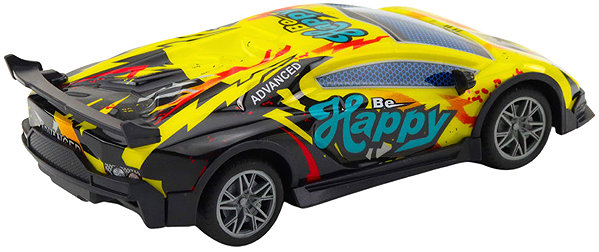 RC Car LEAN Toys 23051 RC Sports Car 1:22 LED, Yellow .