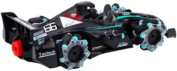 Távirányítós autó LEAN Toys 22679 RC versenyautó füst effekt, 2.4G, fekete ...