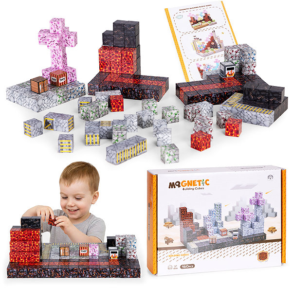 MULTISTORE HC740669 Magnetic building blocks set, 160 pcs.