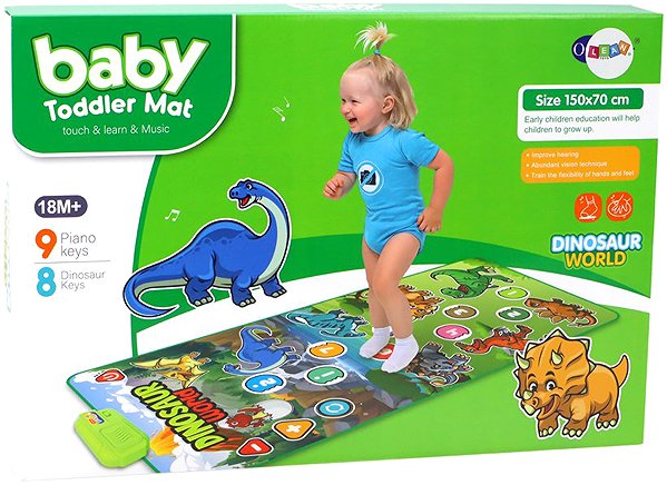 LEAN Toys 17680 Interactive Dancing and Educational Mat Dinosaurs with Sounds play mat.