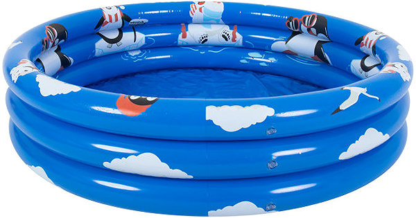 SunClub 51231 inflatable children's penguin pool, blue.