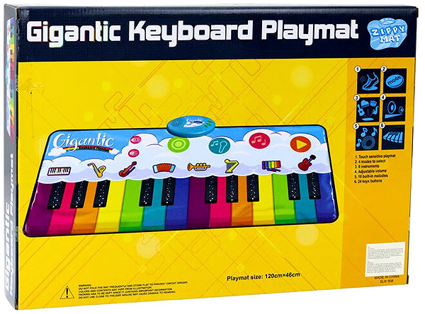 LEAN Toys 19884 Rainbow Piano Dance Mat, 10 melodies play mat.