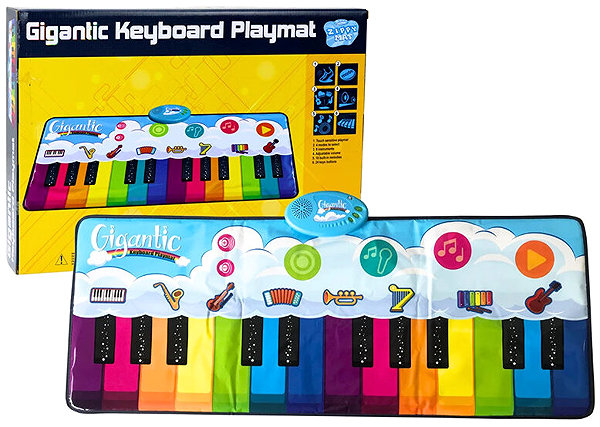 LEAN Toys 19884 Rainbow Piano Dance Mat, 10 melodies play mat.