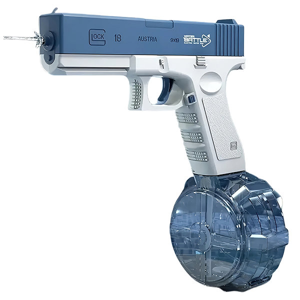 Toybit Automatic Glock water pistol with magazines blue .