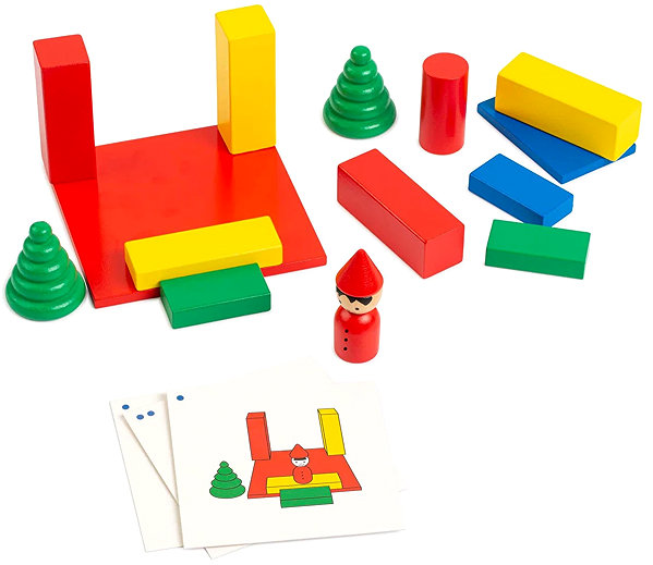 Wooden blocks Toys for Life Building together .