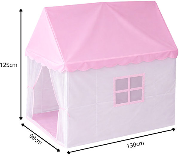 Tent for Children Verk 18314 Castle Tent 125 × 130 × 98 cm, Pink ...