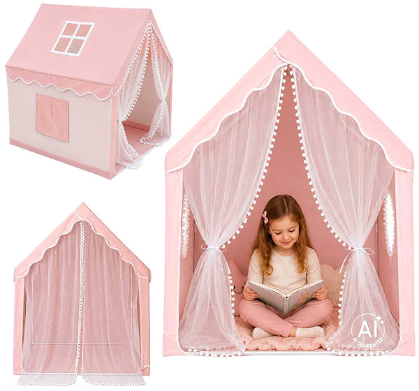 Tent for Children KIK KX2765 Children's Playhouse Tent, Pink ...