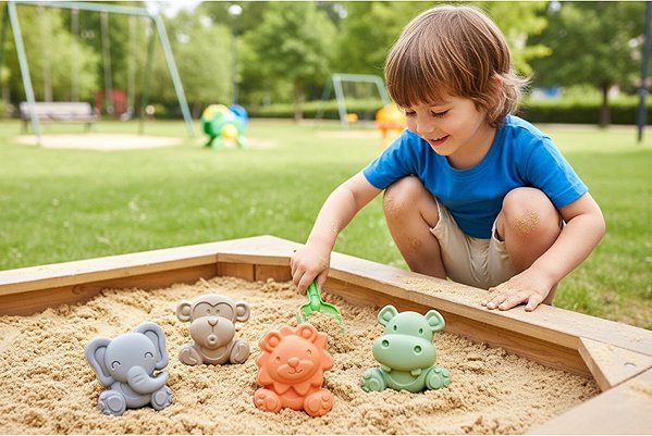 Adriatic Animal Moulds 4pcs 19cm sand set.