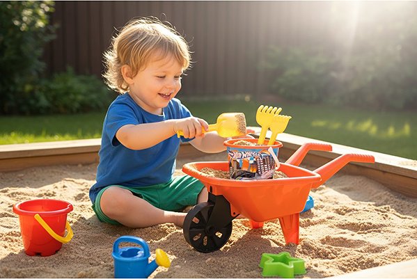 Adriatic Wheelbarrow Hot Wheels sand set.