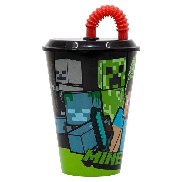 Pohár na nápoje Téglik s slamkou 430 ml – Minecraft ...