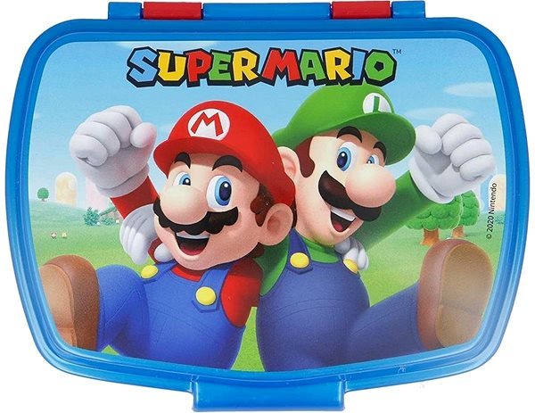 Desiatový box Detský box na desiatu Super Mario – červený/modrý Screen