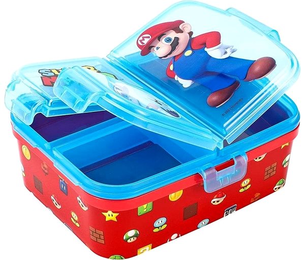 Desiatový box Detský box na desiatu Super Mario – multibox Bočný pohľad