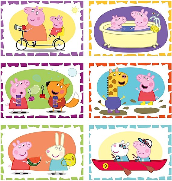 Obrázkové kostky Clementoni Play For Future Obrázkové kostky Prasátko Peppa, 6 kostek ...