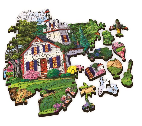 Puzzle Trefl Wood Craft Origin puzzle Letní útočiště 501 dílků ...