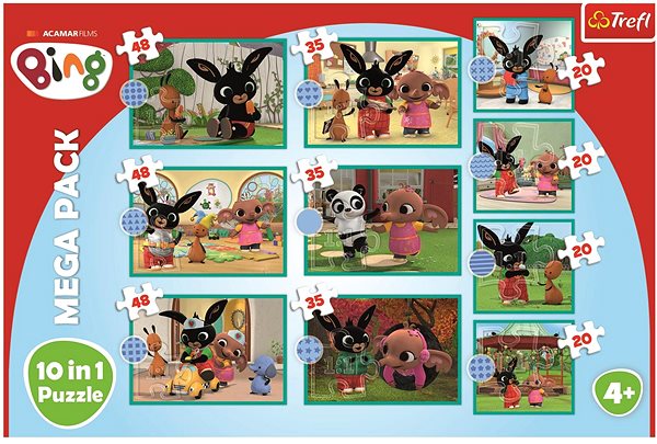 Puzzle Trefl Puzzle Bing a přátelé mega pack 10v1 ...
