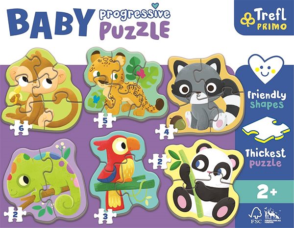 Puzzle Trefl Baby puzzle V lese 6v1 (2-6 dílků) ...