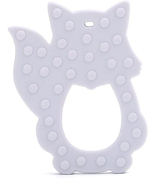 Elpinio silicone teether fox - grey .