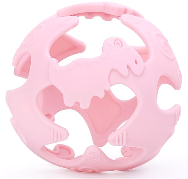 Kousátko Elpinio silikonové kousátko koule s dinosaury - růžové ...