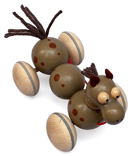 Ulanik Caterpillar Horse on a string pull-along toy.
