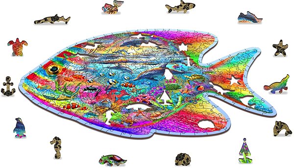 Puzzle Woden City Dřevěné puzzle Kouzelná ryba 250 dílků eko ...