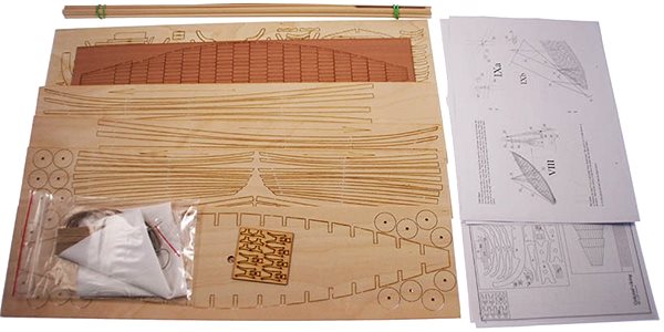 Model lodě Dušek Vikingská loď Gokstad 1:35 kit ...