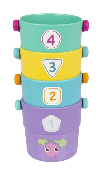 Skladacia veža Playgro Počítanie s farebnými skladacími vedierkami ...