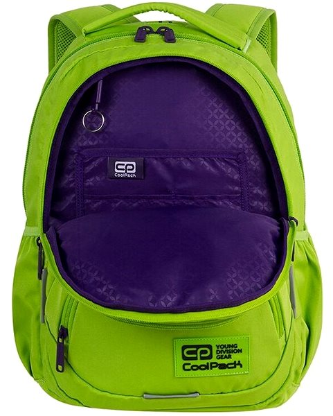 Školní batoh COOLPACK Zelený Dart XL lemon/violet Vlastnosti/technologie