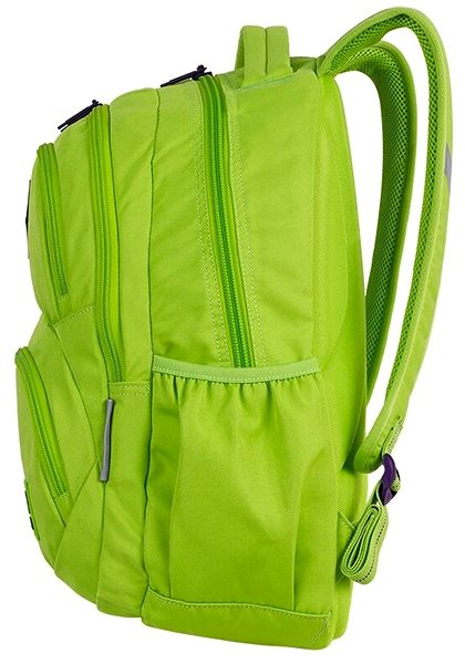 Školní batoh COOLPACK Zelený Dart XL lemon/violet Boční pohled
