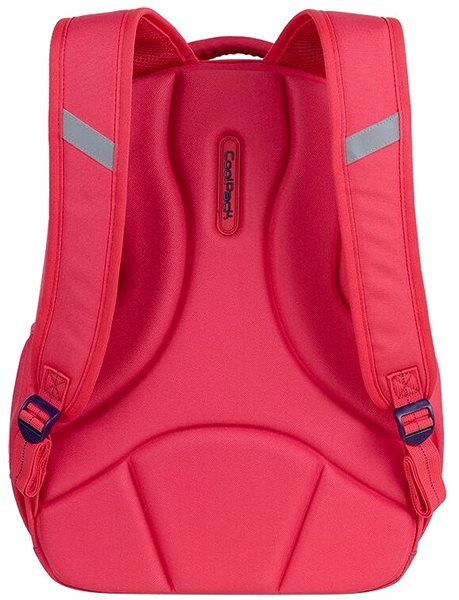 School Backpack CoolPack Dart XL Raspberry/Cobalt Back page