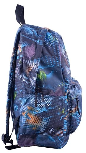 City Backpack COOLPACK Blue Cross Lights splash Side view