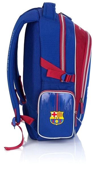 School Backpack FC Barcelona Fan Boat 7 Lateral view