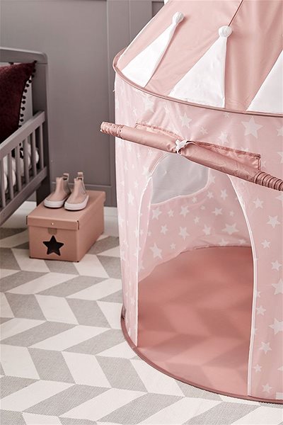 Kinderzelt Zelt rund Star rosa Lifestyle