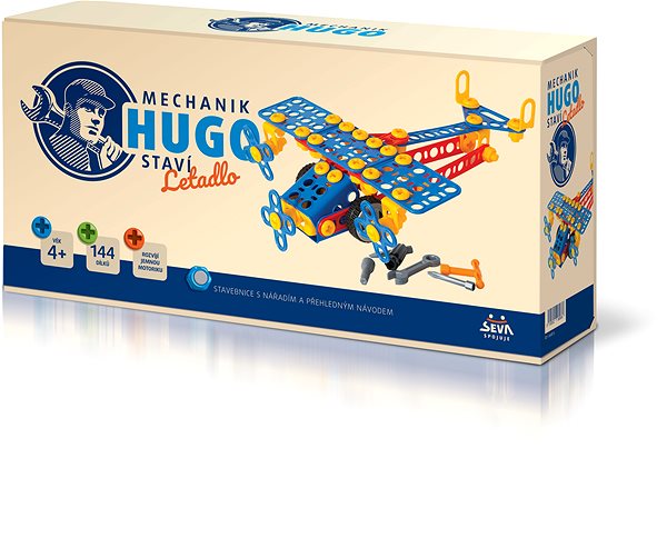 Építőjáték HUGO – Repülőgép Csomagolás/doboz