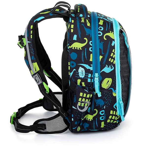 School backpack BAGMASTER VEGA 22 B school backpack - dinosaurs .