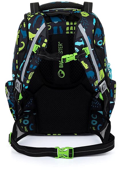 School backpack BAGMASTER VEGA 22 B school backpack - dinosaurs .