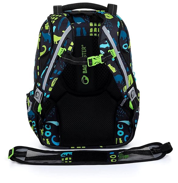 School backpack BAGMASTER VEGA 22 B school backpack - dinosaurs .