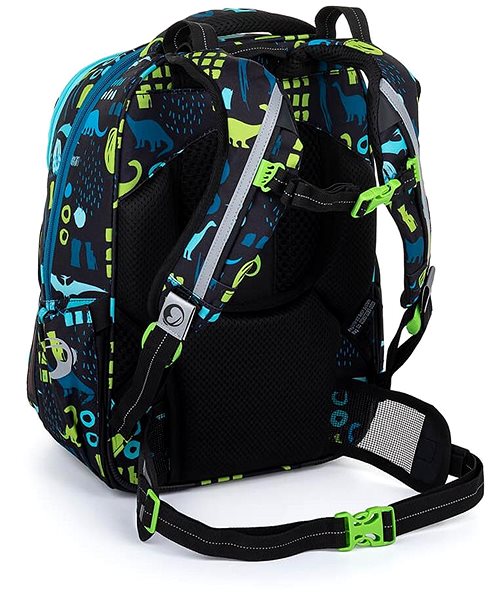 School backpack BAGMASTER VEGA 22 B school backpack - dinosaurs .