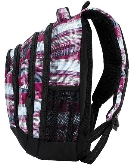 School backpack BAGMASTER ENERGY 18 A student backpack - pink and white .