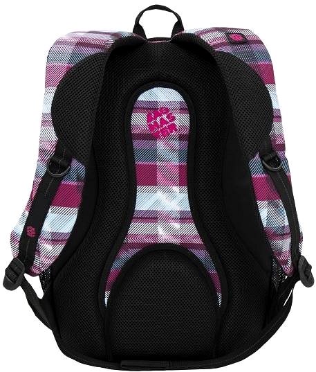 School backpack BAGMASTER ENERGY 18 A student backpack - pink and white .