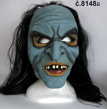 Karnevalová maska Maska Dedko s vlasmi ...