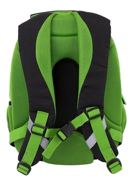 School Backpack School Backpack Minecraft Green Black Back Side